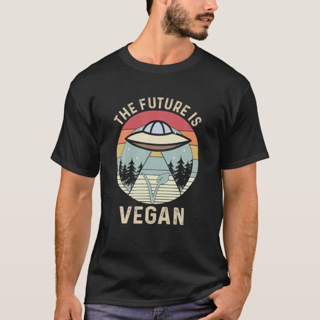Framtiden är Vegan Vegetarian T Shirt (Framsida)