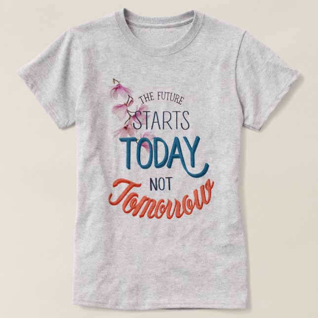 Framtiden börjar i dag t shirt (Design framsida)