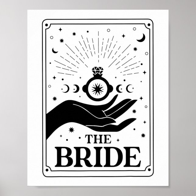Framtiden för fru Tarot Gothic Brudens sida Bac Poster (Framsidan)
