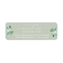 Framtiden för Grönt Foliage Bröllop Returadress