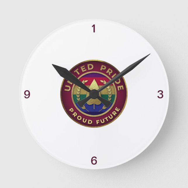 Framtiden för United Pride Proud Rund Klocka (Framsida)