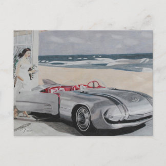 Framtiden från femtiotalet vykort