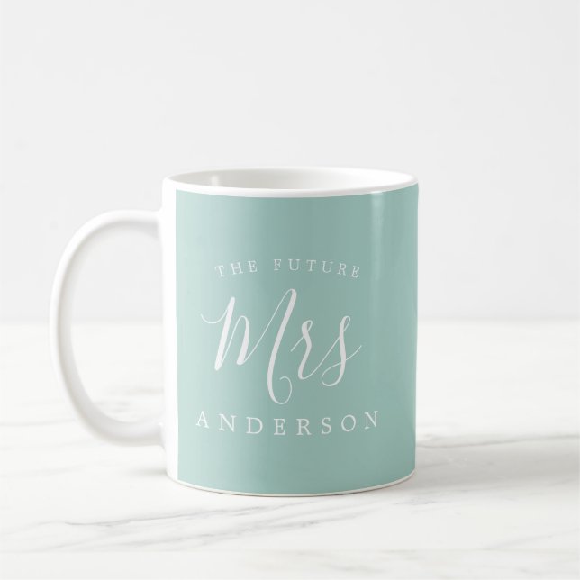 Framtiden, fru Blue Förlovning Gift Kaffemugg (Vänster)