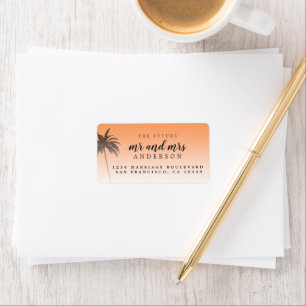 Framtiden, fru Orange Beach Wedding Returadress Adressetikett