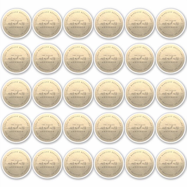 Framtiden, fru Returadress 2-tums etikett 30x (Framsida)