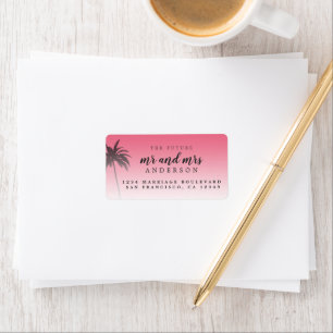 Framtiden, fru Rosa Beach Wedding Returadress Adressetikett