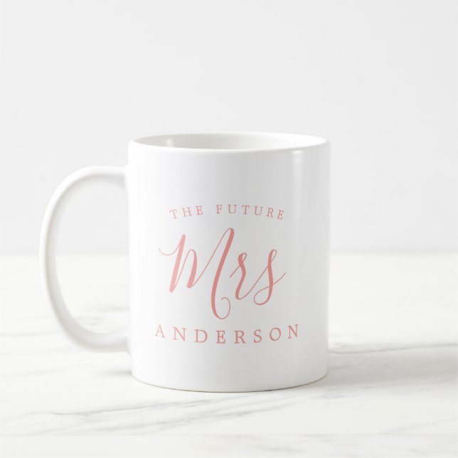 Framtiden, fru Rosa White Förlovning Gift Kaffemugg (Vänster)