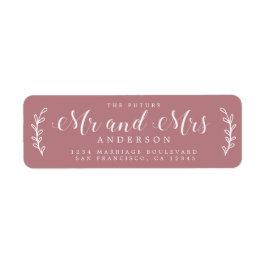 Framtiden, fru Script Dusty Ro Returadress Etikett