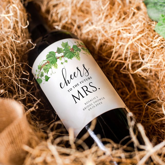 Framtiden, fru Vin Möhippa Vinflaska Etikett (Skapare uppladdad)