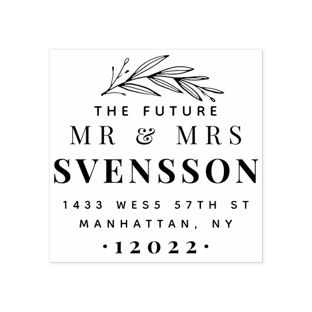 Framtiden, herr & fru Engagerade ett par Returadre Stämpel (Tryck)