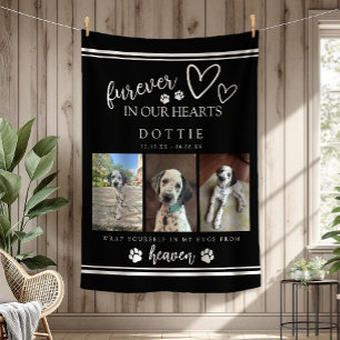 Framtiden i vår Heards Hund Memorial Photo Blanket Fleecefilt