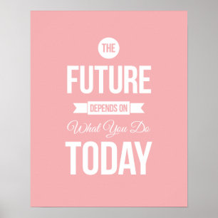 Framtiden - Ljus rosa inspirationsoffert Poster