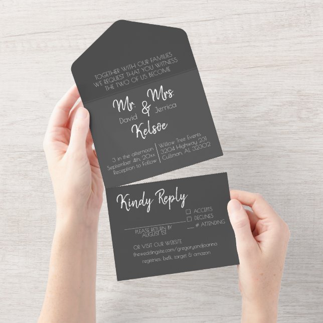 Framtiden Mr. & Fru Wedding bjudande (Tearaway)