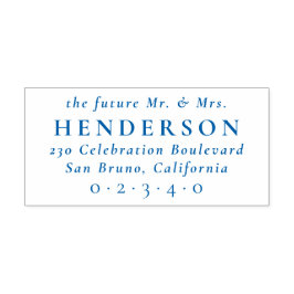 Framtiden Mr. & Mrs Classic Returadress Självfärgande Stämpel