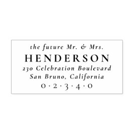 Framtiden Mr. & Mrs Classic Returadress Stämpel