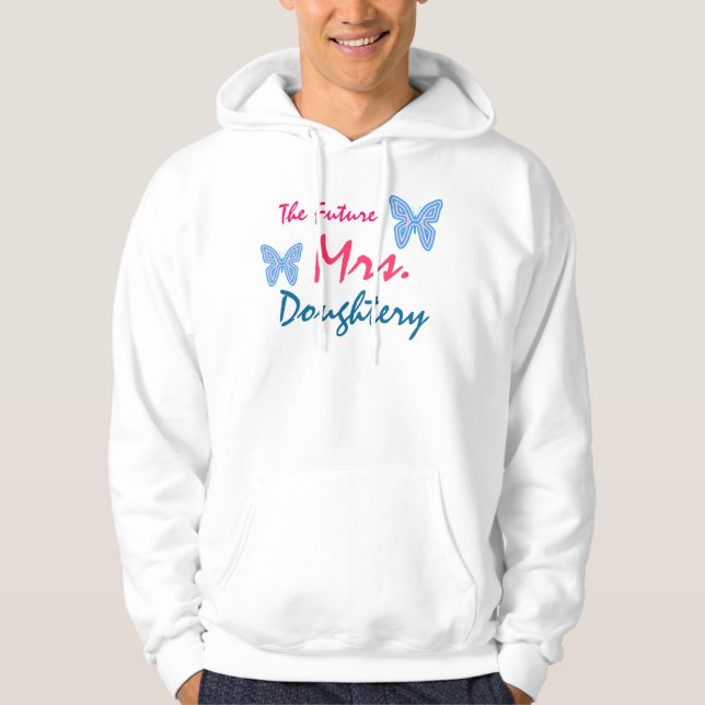 Framtiden Mrs Anpassade Hoodie (Framsida)