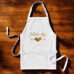 Framtiden mrs Faux Gold Foil med hjärta Förkläde<br><div class="desc">Framtiden för Faux Gold Foil Apron för en idé om Bröllop,  Möhippa eller Bachelorette Party Gift.</div>
