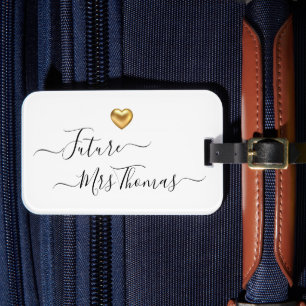 Framtiden Mrs Guld Heart Bagagebricka