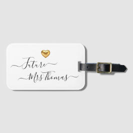 Framtiden Mrs Guld Heart Bagagebricka