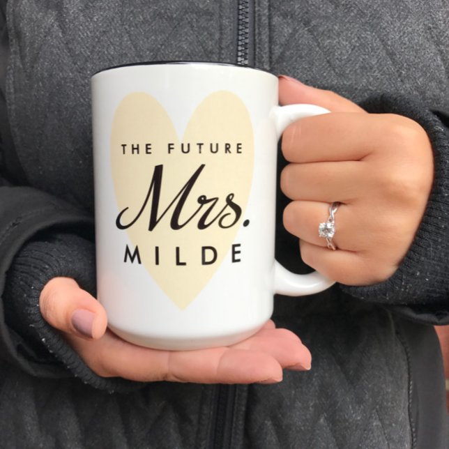 Framtiden Mrs Heart Två-Tonad Mugg (Skapare uppladdad)