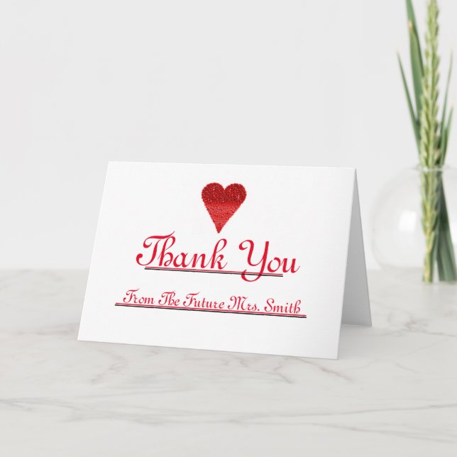 Framtiden Mrs. Tack Red Heart Note (Framsida)