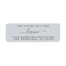 Framtiden, Pastel Blue Bröllop Returadress