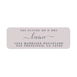 Framtiden Pastel Lila Bröllop Returadress Returadress Etikett