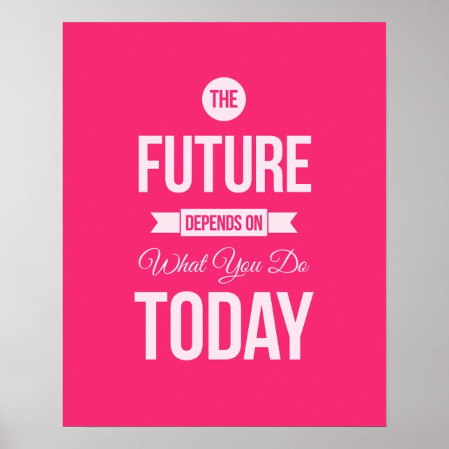 Framtiden - Poster av Rosa inspirationsoffert (Framsidan)