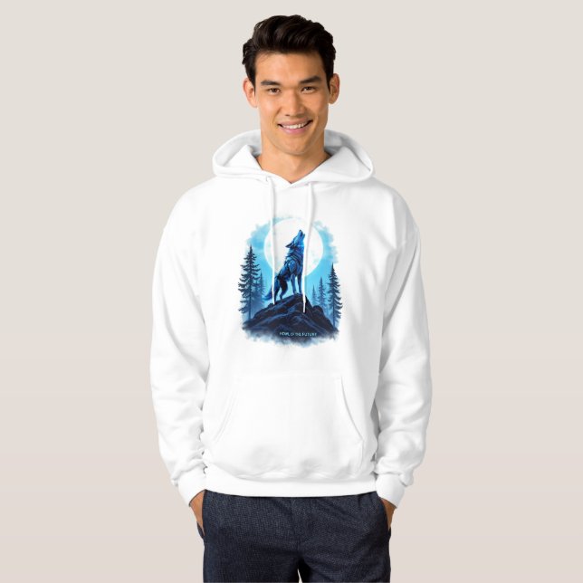 Framtiden - Robotisk Varg Hoodie (Hel framsida)
