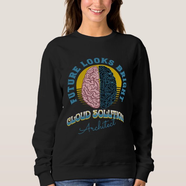 Framtiden ser ljus ut Molnlösningar Arkitekt Coll T Shirt (Framsida)