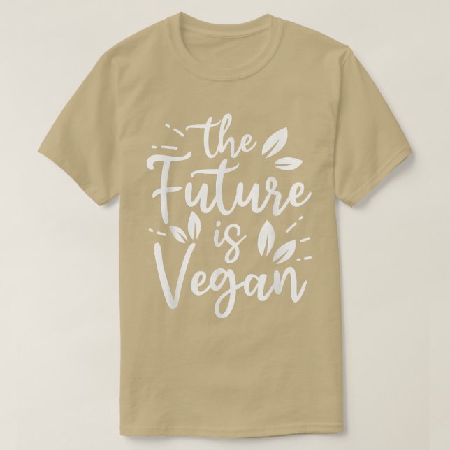 Framtiden styrs av Veggies Funny VIT T Shirt (Design framsida)