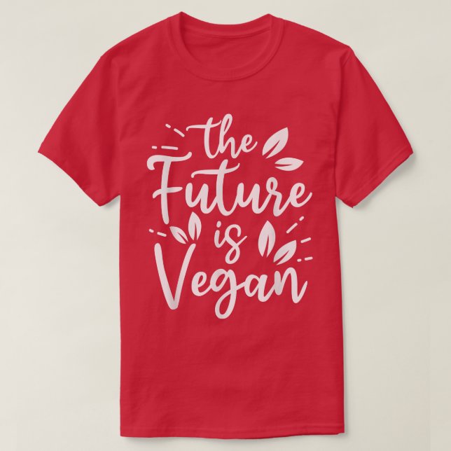 Framtiden styrs av Veggies Funny VIT T Shirt (Design framsida)