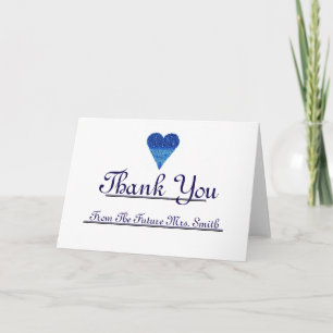 Framtiden, tack, Blue Heart Note Tack Kort