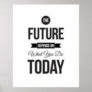 Framtiden - vit inspirationsoffert Poster