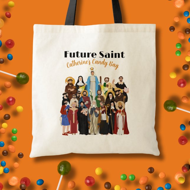 Framtidens Alla Helgons Dag Alla Helgons Dag Godis Tygkasse (Candy Tote Bag for All Saints Parties and Trick-or-Treating)