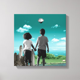 Framtidens barn canvastryck