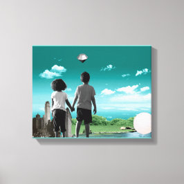 Framtidens barn canvastryck