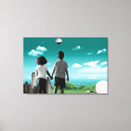 Framtidens barn canvastryck