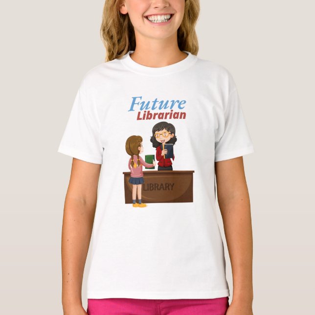 Framtidens bibliotekarie t shirt (Framsida)