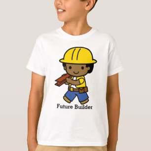 Framtidens Byggare i Gul Bygghatt T Shirt