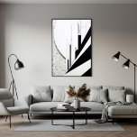 Framtidens ekon poster<br><div class="desc">Svarta och vita linjer stiger vertikalt och diagonalt från en strukturerad kosmisk bakgrund,  vilket antyder en abstrakt stad i uppstigning. En fusion av minimalism och urban energi.</div>