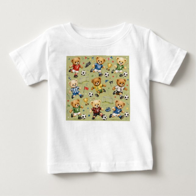 Framtidens fotbollsstjärna Team Teddy T Shirt (Framsida)