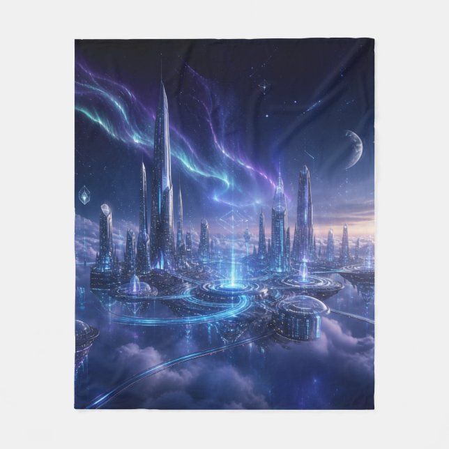 🌌 Framtidens komfort Fleecefilt (Framsidan)