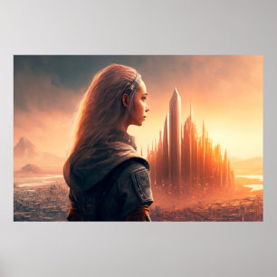 Framtidens kvinnor utanför staden poster