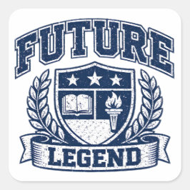 Framtidens Legend – Ambition Student Stolthet Fyrkantigt Klistermärke