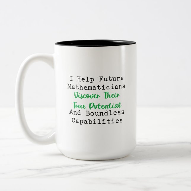 Framtidens Matematiker Upptäcker Sann Potentiell Två-Tonad Mugg (Vänster)