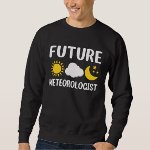 Framtidens meteorolog klimat väder meteorologi   lång ärmad tröja