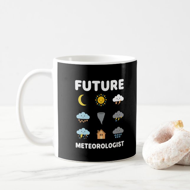 Framtidens meteorolog väderprognos kaffemugg (Med munk)