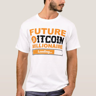 Framtidens Miljonär Bitcoin Humor Kryptovaluta T Shirt