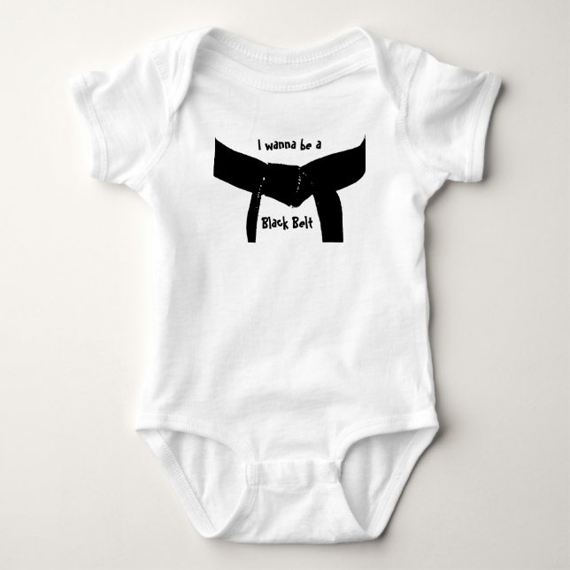Framtidens svarta bälte i kampsport t shirt (Framsida)